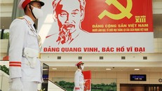 Lực lượng tiêu binh phục vụ đại hội. (Ảnh: TTXVN)