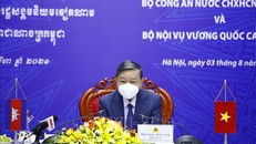 Đại tướng, Bộ trưởng Bộ Công an Tô Lâm đồng chủ trì hội đàm. Ảnh: Minh Đức/TTXVN 