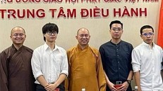 Nhóm Rap Nhà Làm đến xin lỗi Giáo hội Phật giáo Việt Nam ngày 6-10 - Ảnh: Giáo hội Phật giáo Việt Nam.