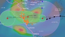 Dự báo đường đi của bão số 8 trong những giờ tới. Ảnh: VNDMS.