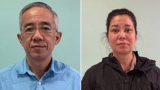 Các bị can Phó giám đốc Bệnh viện mắt và Trưởng phòng tài chính. (Ảnh: Lao Động) 