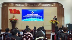 Ông Nguyễn Anh Tú, Phó Chủ tịch Thường trực Hội Nhà báo phát biểu tại Lễ phát động. (Ảnh: Cổng tin tức thành phố Hải Phòng)