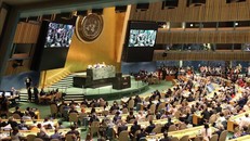 Một cuộc họp của Hội đồng Bảo an (HĐBA) LHQ. Ảnh: Nhóm phóng viên TTXVN tại New York, Mỹ 