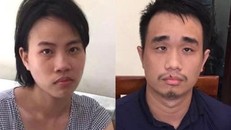 Linh và Vũ tại cơ quan công an (Ảnh: Công an Hà Nội).