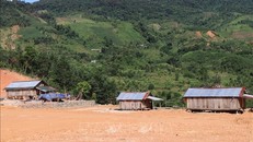 Hiện đã có 5 hộ dân bị sạt lở nhà trong năm 2020 được bố trí vào ở trong khu tái định cư để ổn định cuộc sống. Ảnh: Phạm Cường/TTXVN