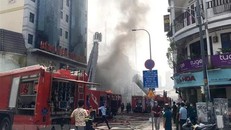 Hiện trường vụ cháy. (Ảnh: Thành Chung/TTXVN)