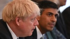 Cựu Thủ tướng Boris Johnson và cựu Bộ trưởng Tài chính Rishi Sunak. (Nguồn: Getty Images)