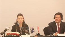 Thủ tướng New Zealand Jacinda Ardern phát biểu khai mạc sự kiện. Ảnh: Tuấn Anh/TTXVN
