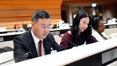 Tổng Kiểm toán nhà nước Ngô Văn Tuấn phát biểu tại Hội nghị về Quản lý nợ lần thứ 13 của UNCTAD. (Ảnh: Tố Uyên/TTXVN) 