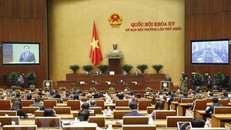 Chủ tịch Quốc hội Vương Đình Huệ phát biểu khai mạc Kỳ họp bất thường thứ nhất, Quốc hội khoá XV, sáng 4/1/2022. (Ảnh: Doãn Tấn/TTXVN)