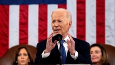 Tổng thống Mỹ Joe Biden đọc thông điệp Liên bang tại Quốc hội, ngày 1/3/2022. (Ảnh: Reuters)