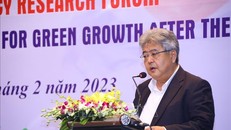 Ông Kazuo Kusakabe, Trưởng Đại diện Toshiba khu vực châu Á-Thái Bình Dương phát biểu. Ảnh: Văn Điệp/TTXVN