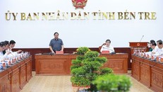 Thủ tướng Phạm Minh Chính chủ trì làm việc. (Ảnh: Dương Giang/TTXVN)