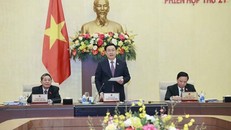 Chủ tịch Quốc hội Vương Đình Huệ phát biểu khai mạc. (Ảnh: Doãn Tấn/TTXVN)