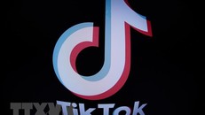 Biểu tượng mạng xã hội TikTok. (Ảnh: AFP/TTXVN)