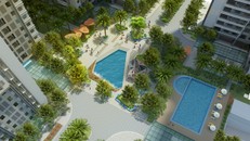 Khu quảng trường rộng hơn 5000m2 được thiết kế độc đáo.