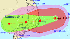 Đường đi của bão Damrey. Ảnh: NHCMF.