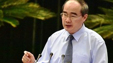 Bí thư Thành ủy TP HCM Nguyễn Thiện Nhân phát biểu bế mạc hội nghị. Ảnh: Thiên Ngôn.