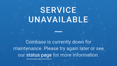 Sàn Coinbase tạm dừng hoạt động đêm qua