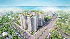 Imperia Sky Garden đã cất nóc tòa tháp căn hộ đầu tiên.