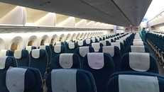 Các chuyến bay của Vietnam Airlines đầu tháng 3 từ Hà Nội đi TP HCM hầu như không có khách.