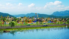 Golden Hill - “thành phố vịnh Hạ Long trên cạn" tại thị trấn Ba Sao (Kim Bảng) của chủ đầu tư Flamingo Holdings.