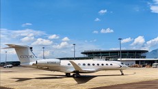 “Dinh thự bay” Gulfstream G700 xuất hiện tại sân bay Phù Cát.
