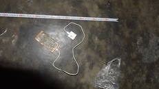 Chiếc điện thoại phát nổ cháy đen xảy ra ở Quảng Ngãi. Ảnh: Baotainguyenmoitruong.vn