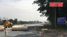 Công ty T&T đang thi công Dự án Hạ tầng Kỹ thuật. Ảnh: Nhóm phóng viên