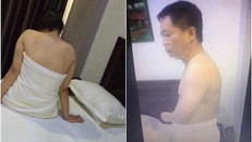 Ông Hoàng Thanh Hà bị bắt quả tang vào khách sạn cùng nữ thuộc cấp. Ảnh: MXH