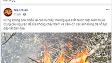 Hoa hậu Đỗ Mỹ Linh cũng chia sẻ những hình ảnh đám cháy