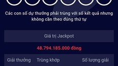 Kết quả mở thưởng kỳ 72 xác định 1 vé trúng giải Jackpot với dãy số may mắn 09-18-24-33-36-39