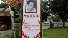 Hai câu thơ của nhà thơ Hàn Mặc Tử lại đi cùng hình ảnh nhà thơ Yến Lan (Ảnh: Kiều Mai Sơn)