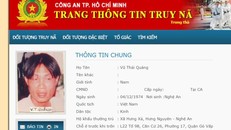 Thông tin truy nã bị can Vũ Thái Quảng trên Cổng thông tin điện tử Công an TPHCM.