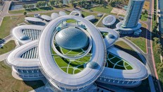 Khu phức hợp có hình dạng nguyên tử nằm giữa thủ đô Bình Nhưỡng. (Nguồn: Reuters)