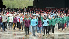 Khoảng 5.000 công nhân của Công ty Panko nghỉ việc để phản đối bị cắt giảm tiền thưởng Tết. Ảnh: Đắc Thành