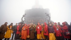 Chư tôn đức Hòa thượng dự khánh thành Đại tượng Phật A Di Đà