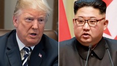 Tổng thống Mỹ Donald Trump và lãnh đạo Triều Tiên Kim Jong-un. Ảnh: AP, KCNA.