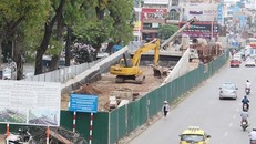Đường Yên Phụ một trong 10 điểm ùn tắc do công trường thi công gây ra
