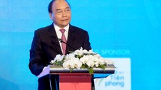 Thủ tướng phát biểu tại Diễn đàn cấp cao Công nghệ thông tin-truyền thông Việt Nam. Ảnh: VGP/Quang Hiếu