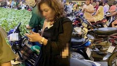 Bà Nga tại hiện trường vụ tai nạn