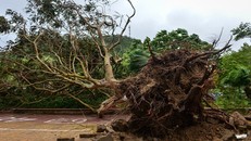 Bão số 2 đổ bộ vào đất liền các tỉnh từ Hải Phòng đến Nam Định gây mưa lớn và gió giật mạnh. Ảnh: Việt Hùng. 