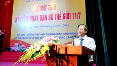 Phó Giám đốc Sở Y tế Hoàng Đức Hạnh phát biểu tại chương trình - Ảnh: Thiện Tâm