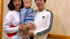 Đỗ Thương Huyền bên chồng con.