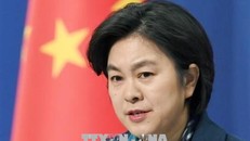 Người phát ngôn Bộ Ngoại giao Trung Quốc Hoa Xuân Oánh. Ảnh: Kyodo