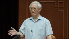 Tổng Bí thư, Chủ tịch nước Nguyễn Phú Trọng tại buổi gặp gỡ đảng viên trẻ. (Ảnh: Như Ý)