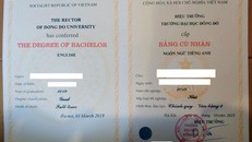 Một mẫu bằng cấp cho học viên tốt nghiệp của Đại học Đông Đô Ảnh: N.H.