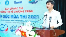 Đại diện Trung ương Hội Sinh viên Việt Nam phát biểu trong buổi họp báo