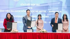 Lễ kí kết 3 bên giữa Viettel Solutions, Công ty Annalise-AI và Bệnh viện Đa khoa Hồng Ngọc 