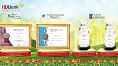 HDBank 'thắng lớn' 4 giải thưởng quốc tế về chất lượng dịch vụ